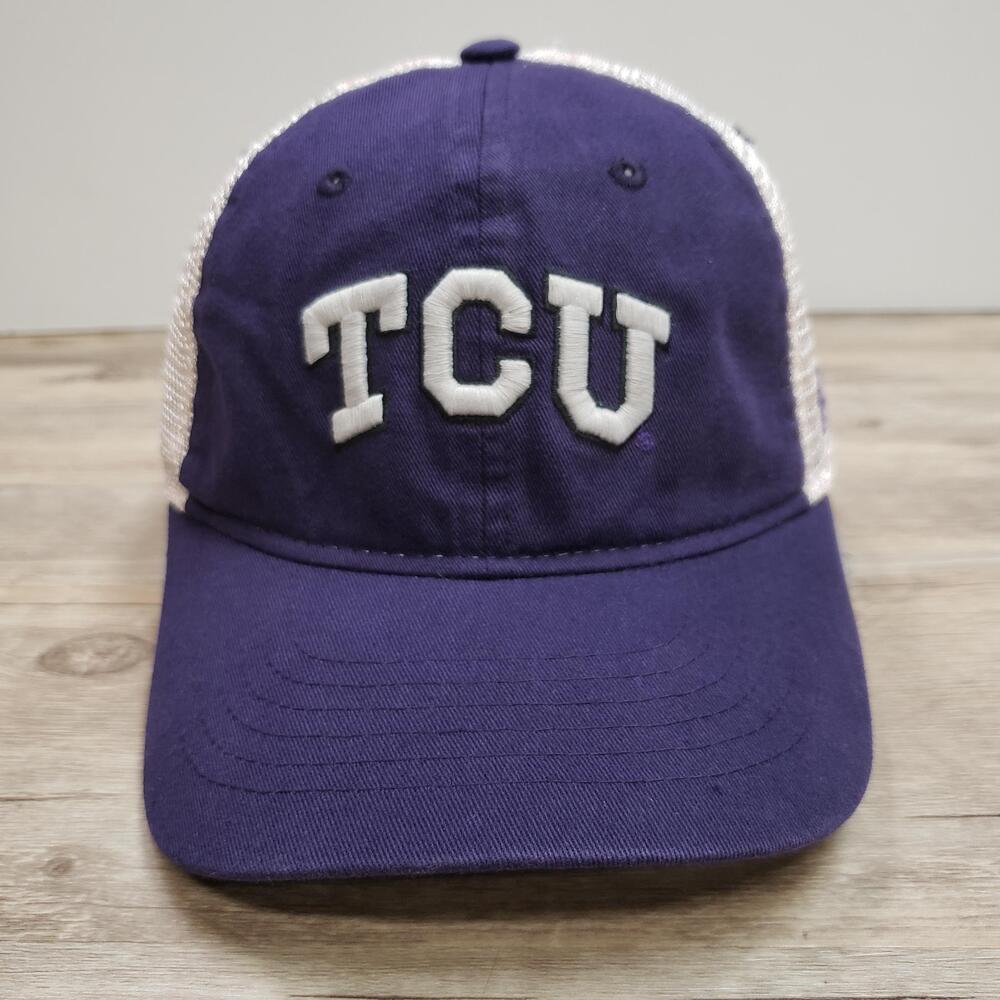 TCU Horned Frogs Hat Cap Snap Back Mens One Size Purple NCAA Zephyr Mesh Trucker